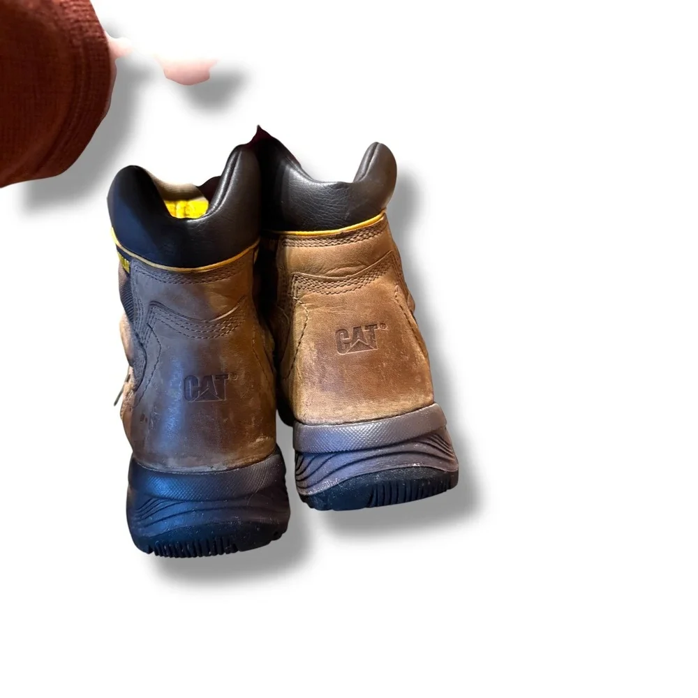 Caterpillar Diagnostic Hi Steel Toe Boots Men's Size‎ 10.5 Brown Waterproof Work
